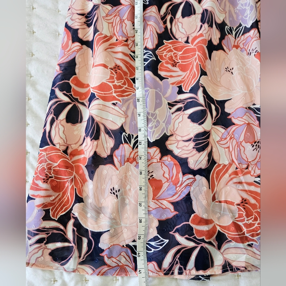 Floral Midi Dress with Spaghetti Straps - Picture 5 of 5